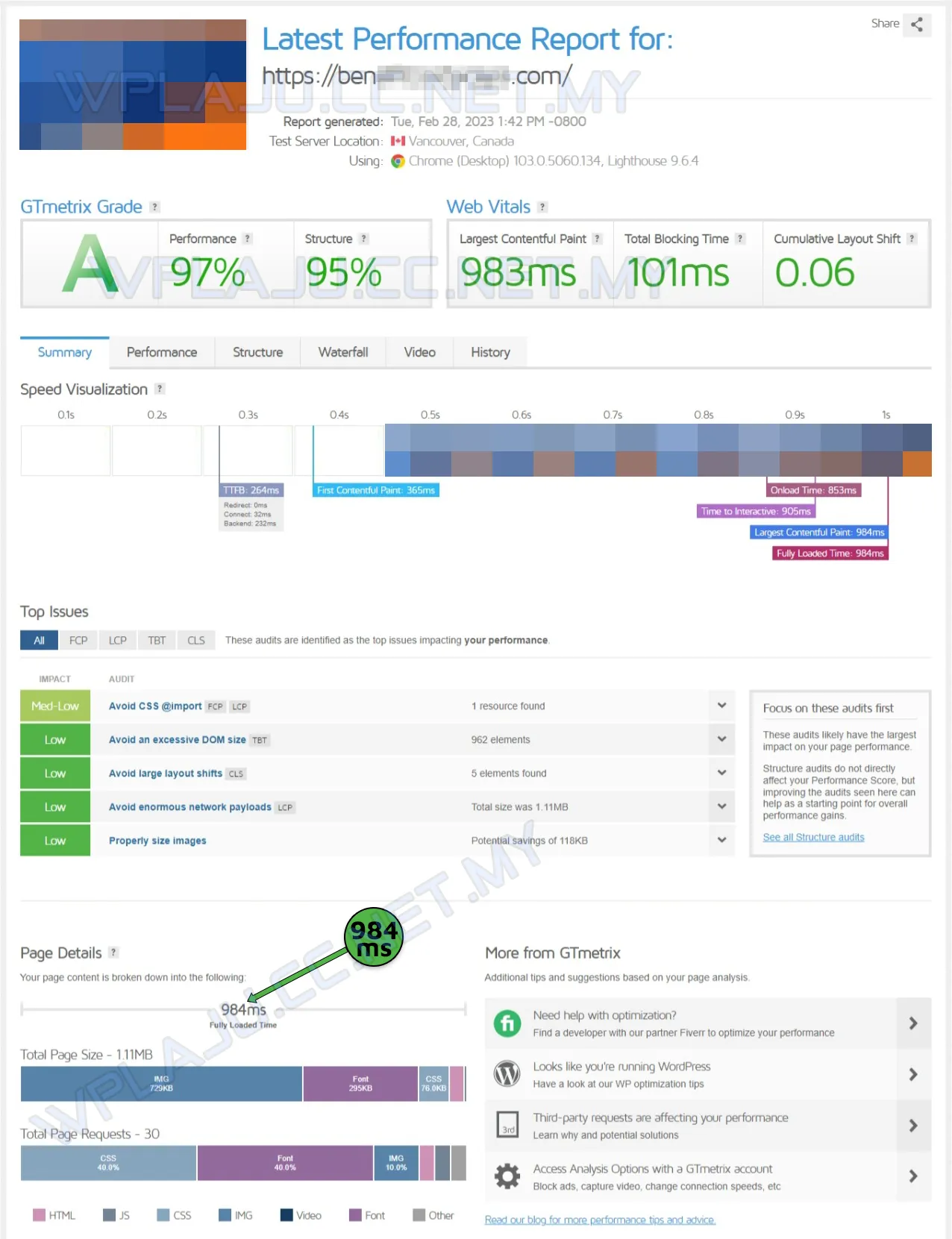 1-2-keputusan-gtmetrix-selepas 1-2-keputusan-gtmetrix-selepas